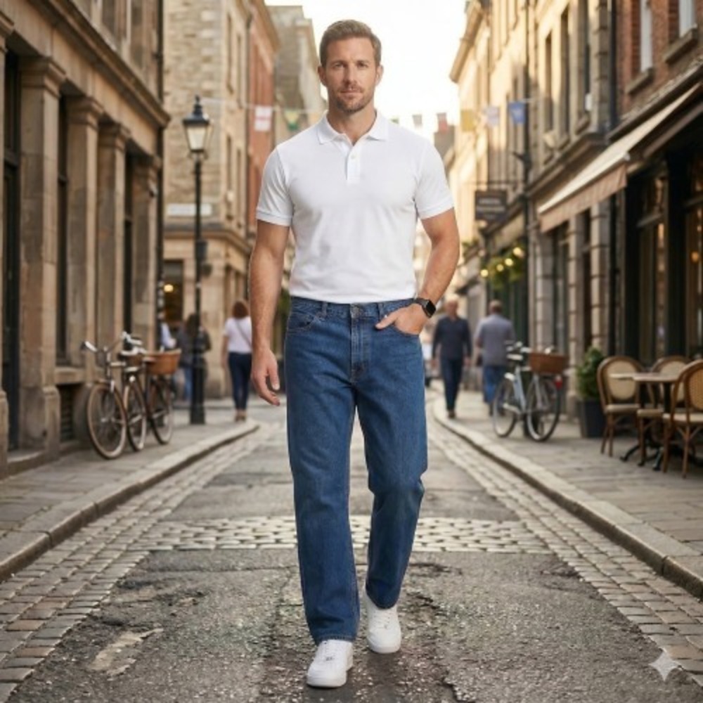 Levis 550 Men's Straight Leg Jeans W40 L30 100% Cotton Dark Wash‎
